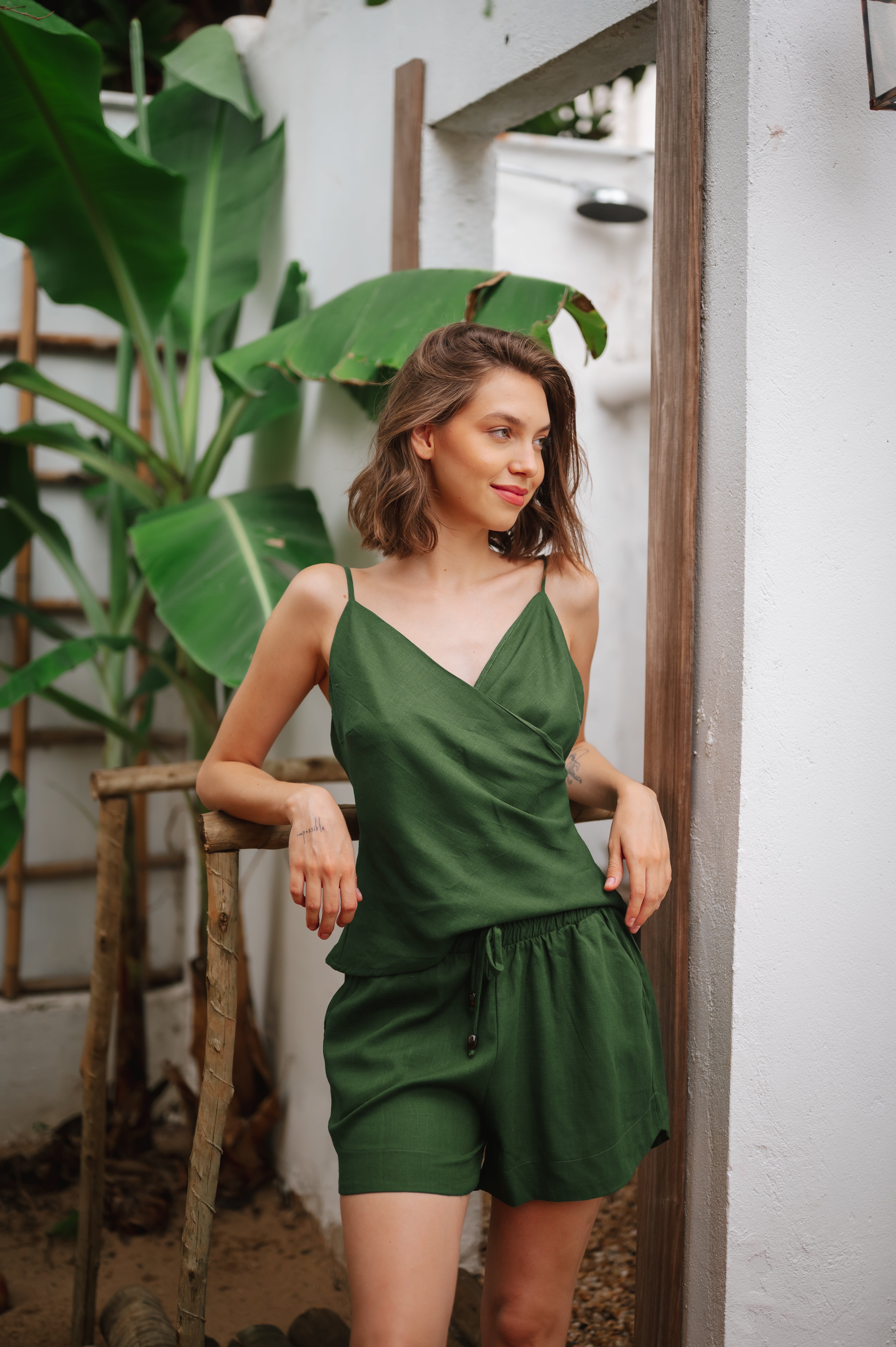 Short Salina Verde Croco