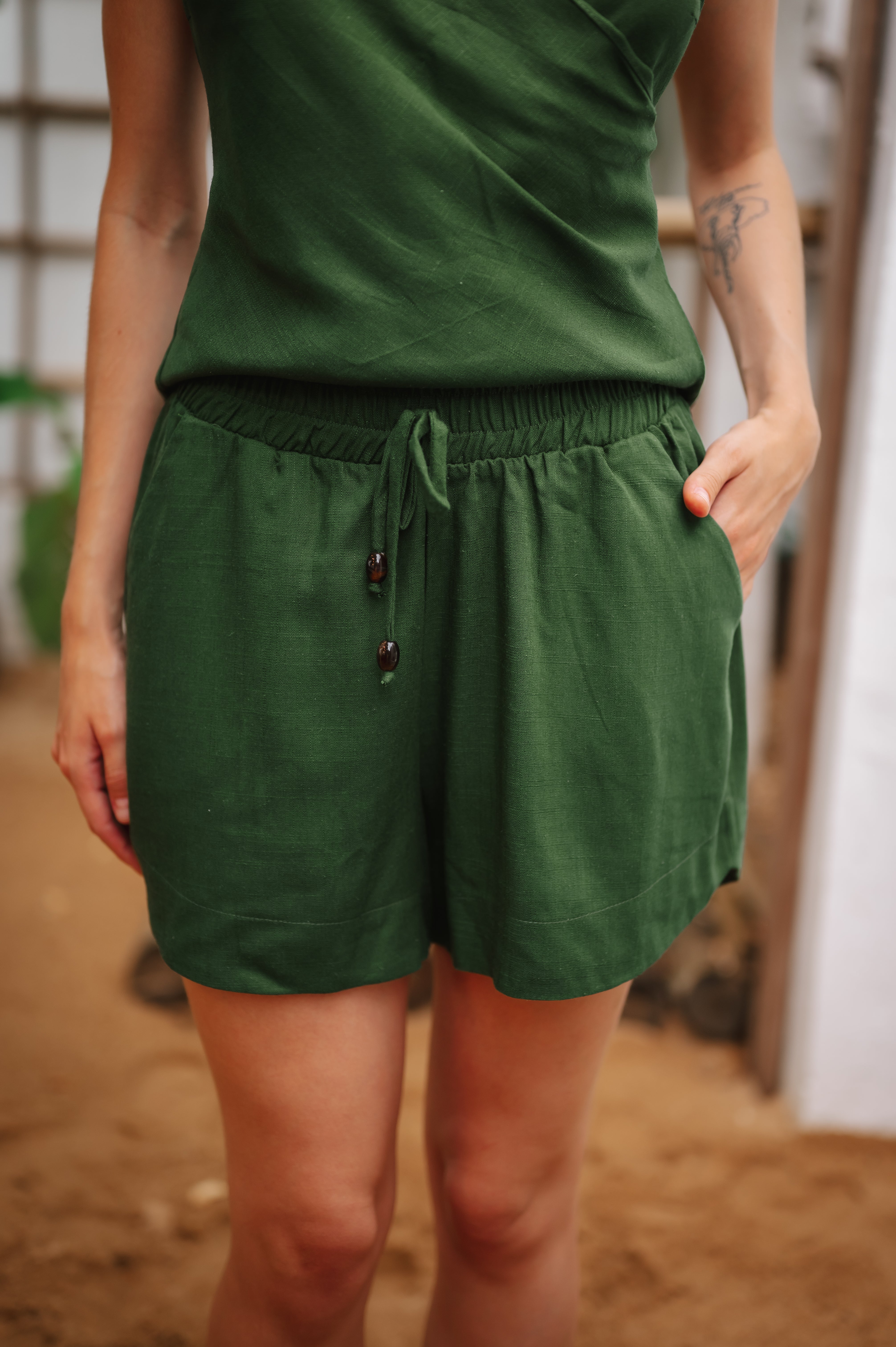 Short Salina Verde Croco