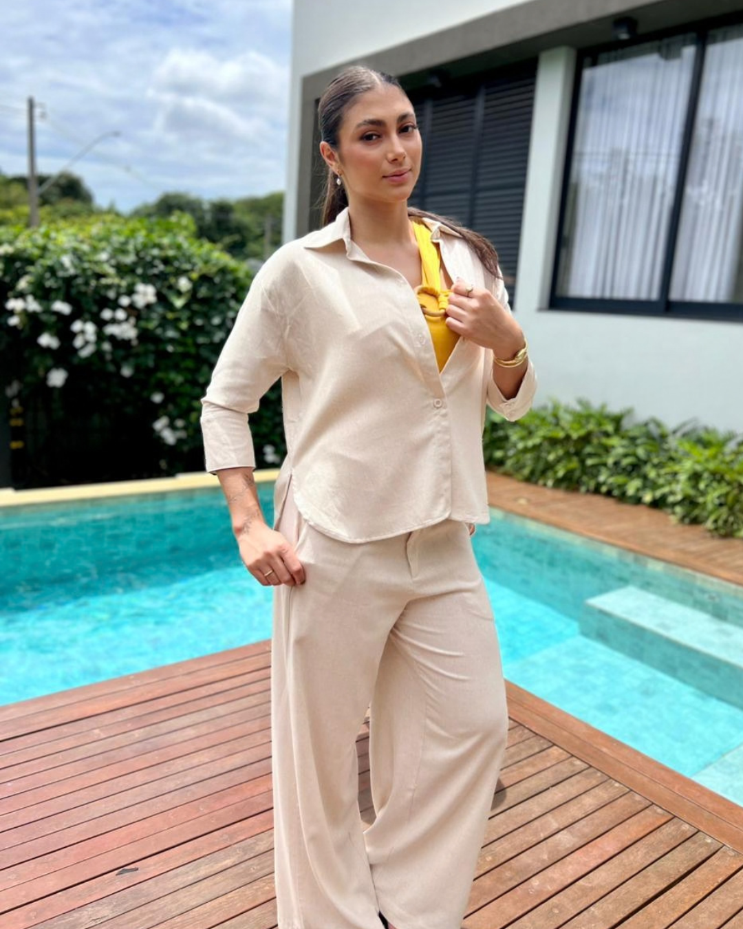 Camisa Raízes - Areia