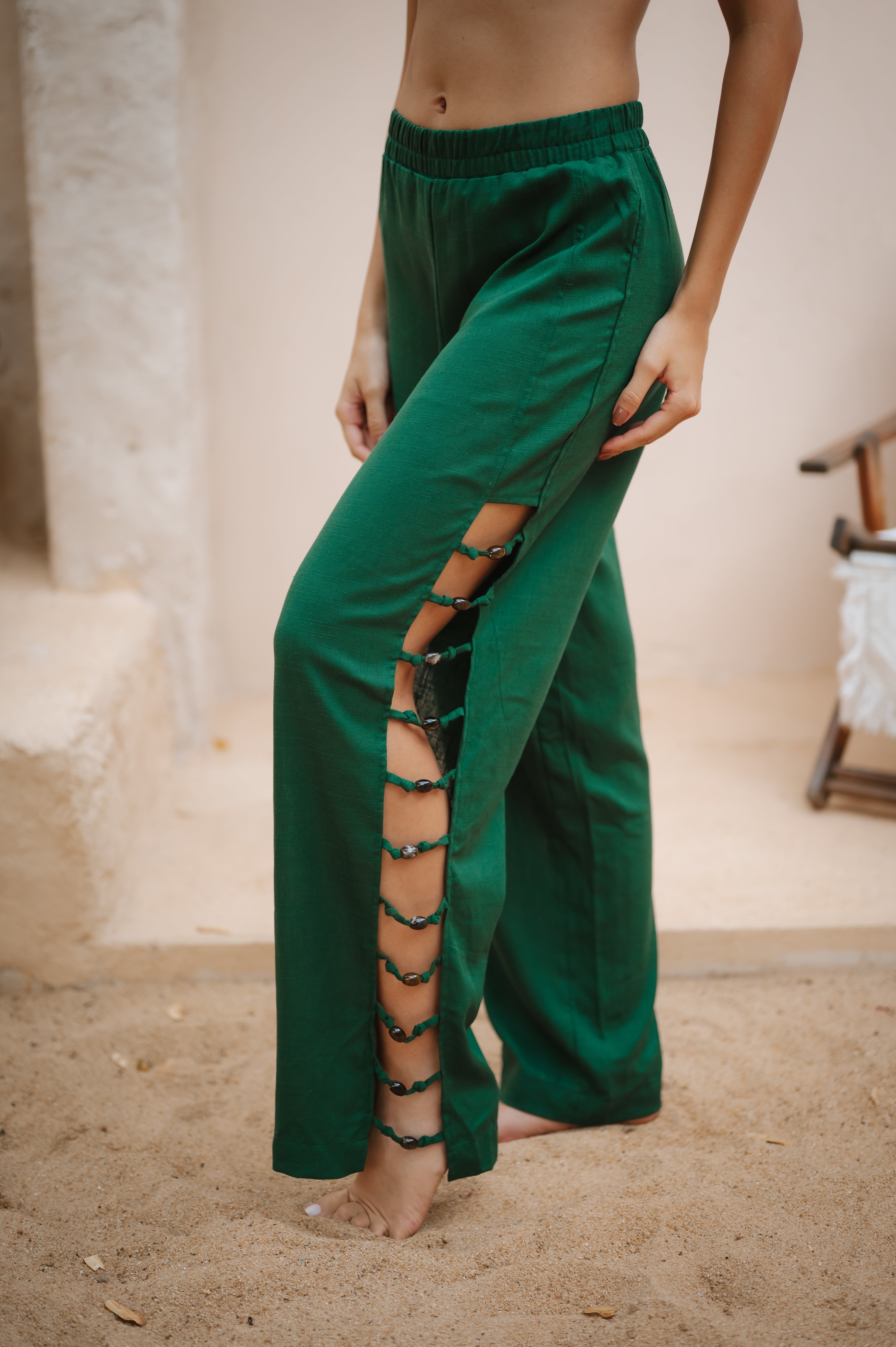 Calça Sand Verde Croco