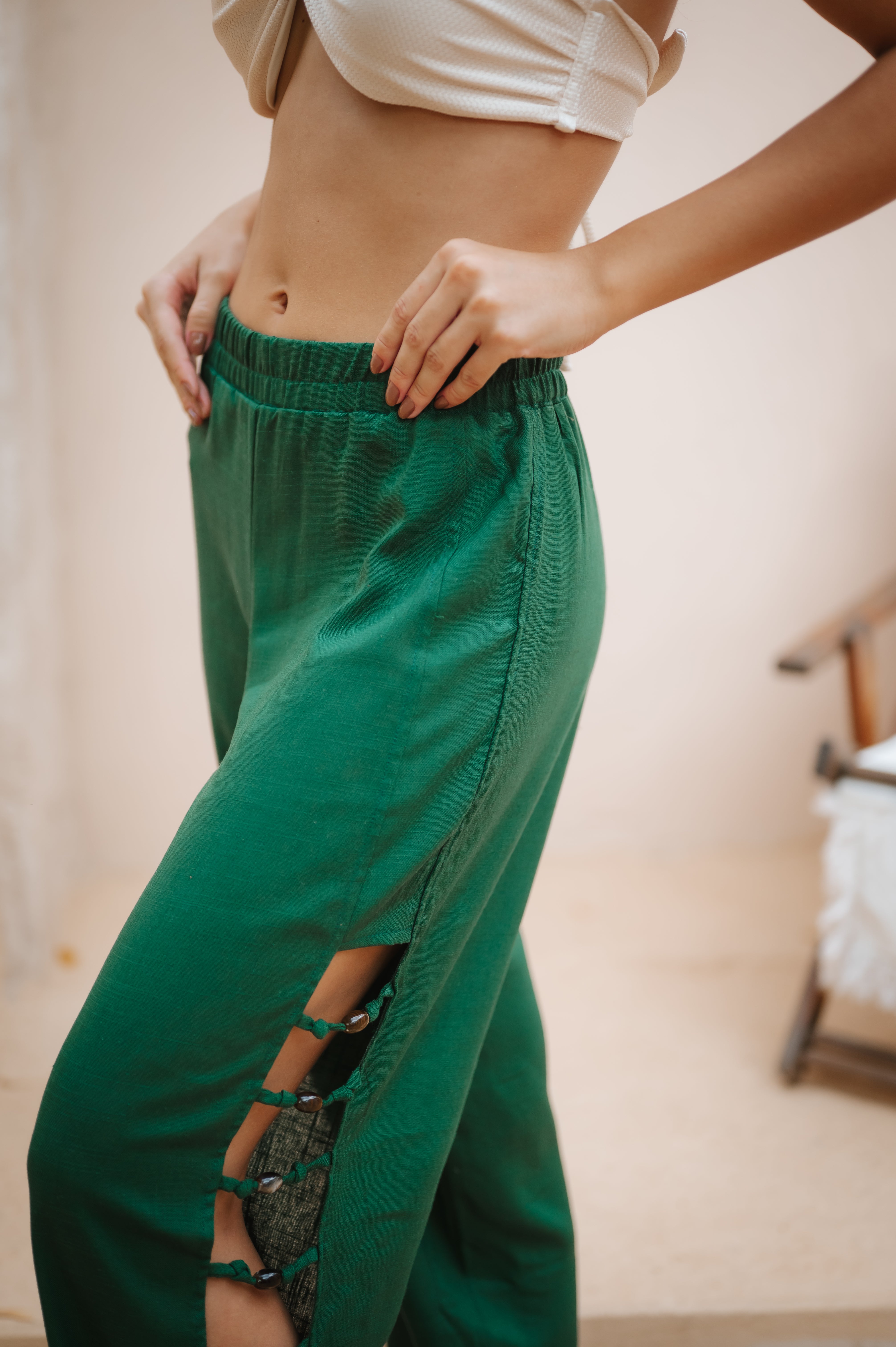 Calça Sand Verde Croco